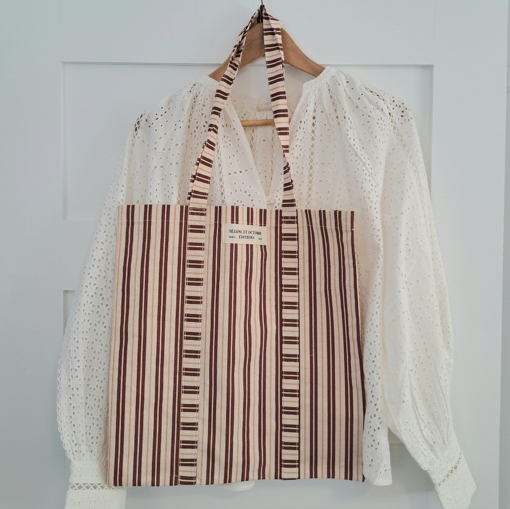 Sezane Striped Tote